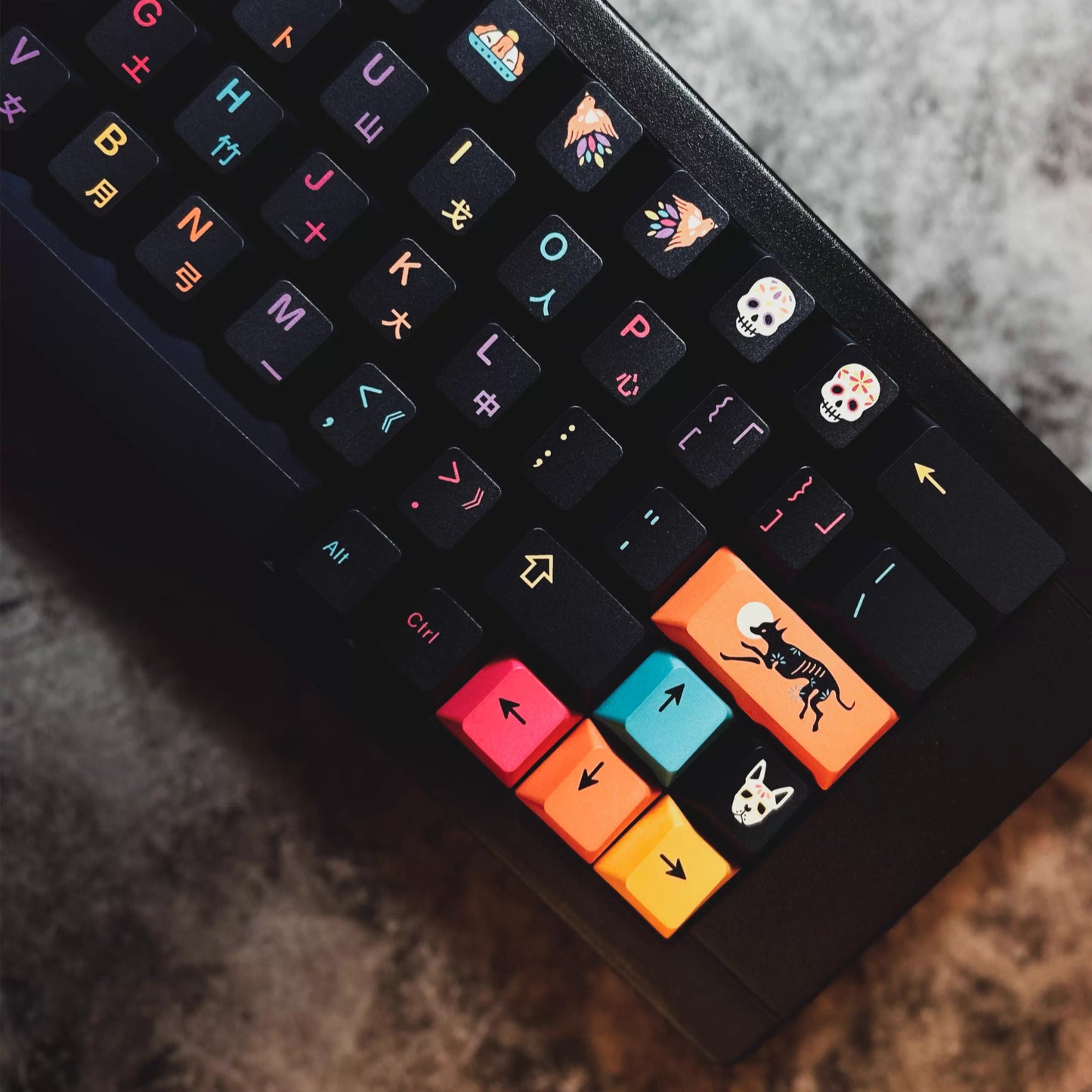 GMK Mictlan Keycap Set, Cherry Profile, PBT Dye Sub Key Cap