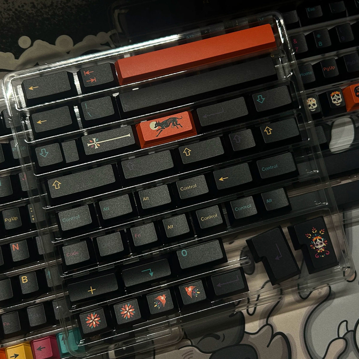 GMK Mictlan Keycap Set, Cherry Profile, PBT Dye Sub Key Cap
