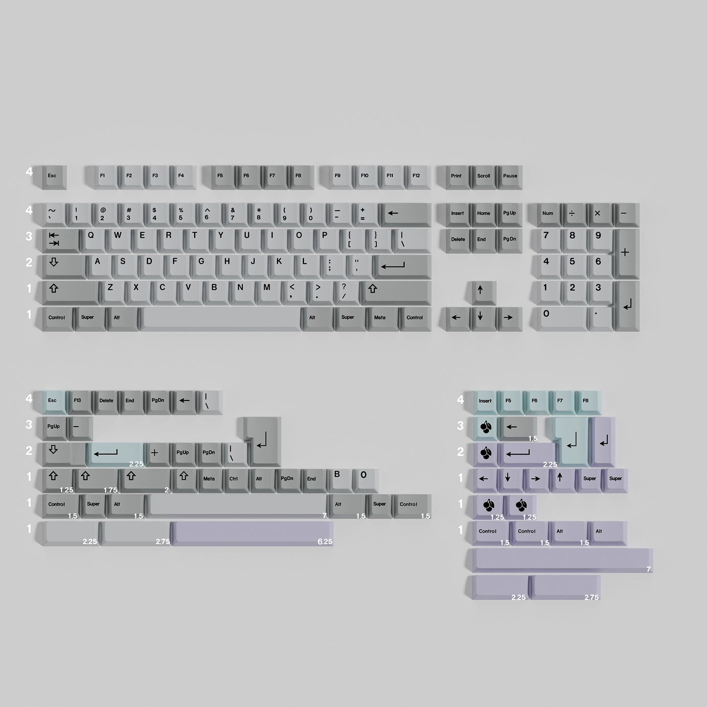 GMK Muted 2 Keycap Set, Cherry Profile, Dye Sub PBT