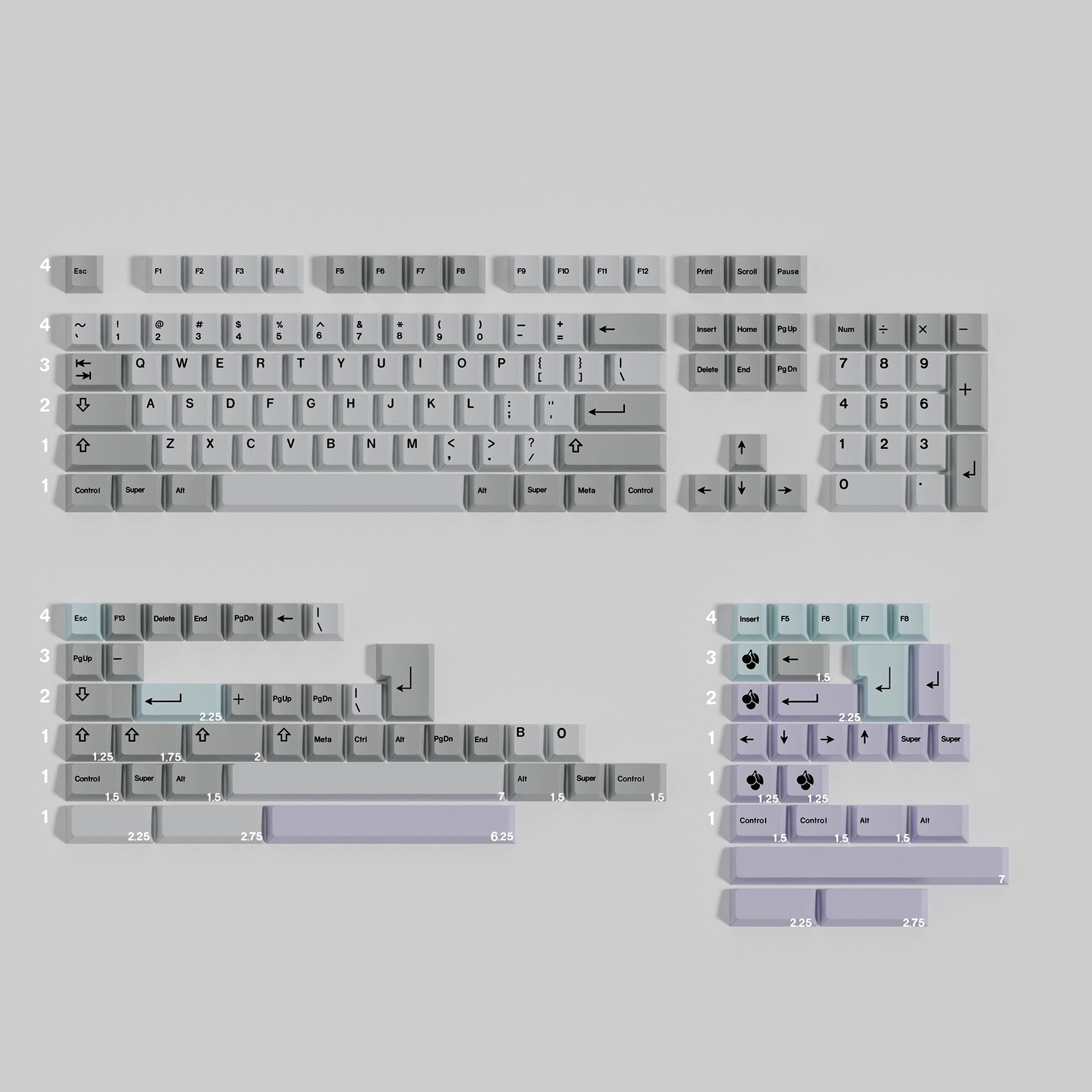 GMK Muted 2 Keycap Set, Cherry Profile, Dye Sub PBT – Nouvolo
