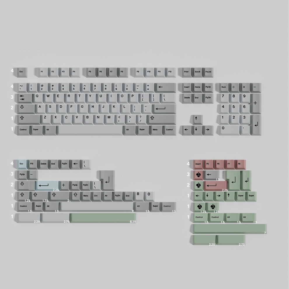 GMK Muted 2 Keycap Set, Cherry Profile, Dye Sub PBT – Nouvolo