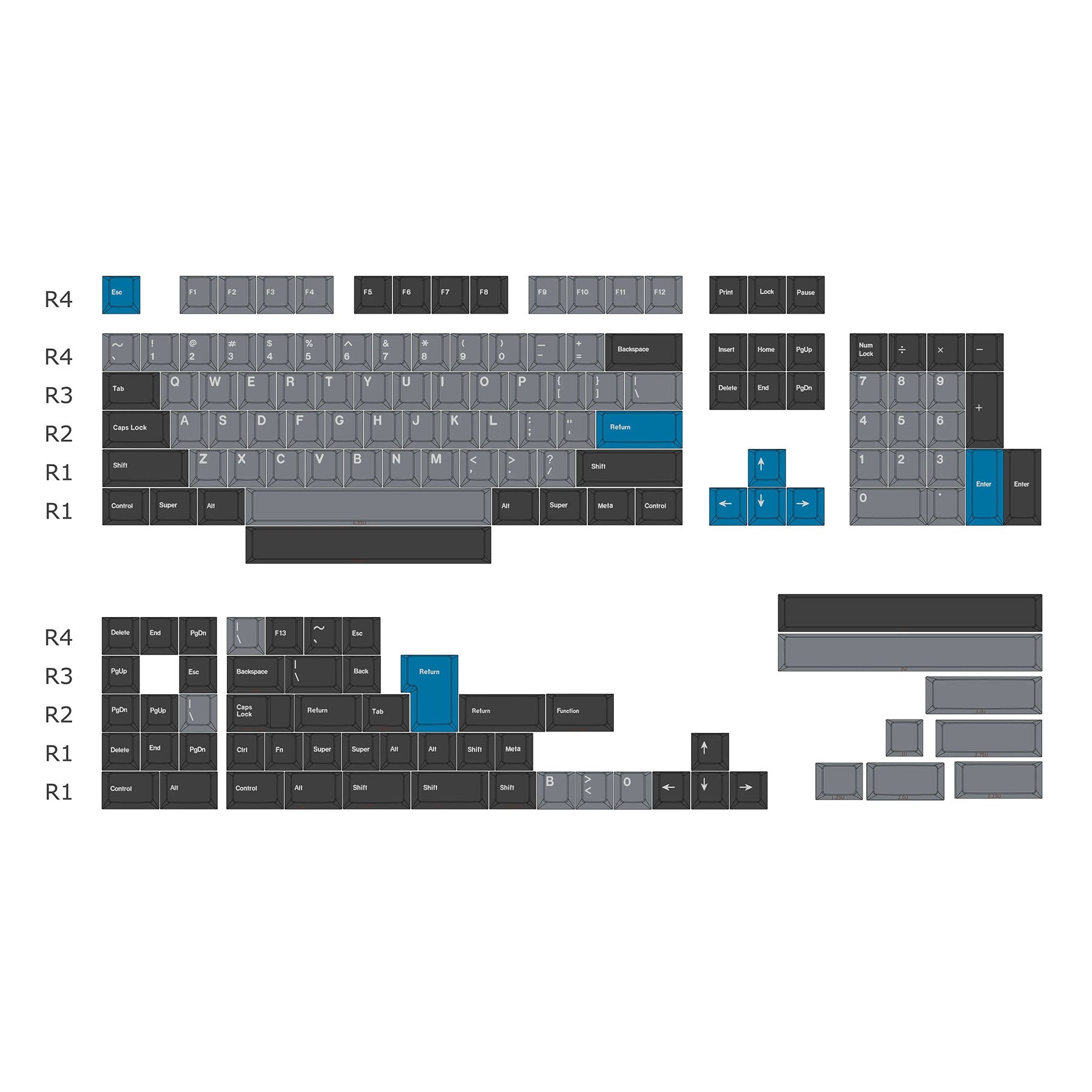 GMK Oblivion Keycap Set, Cherry Profile, PBT Dye Sub Key Cap – Nouvolo
