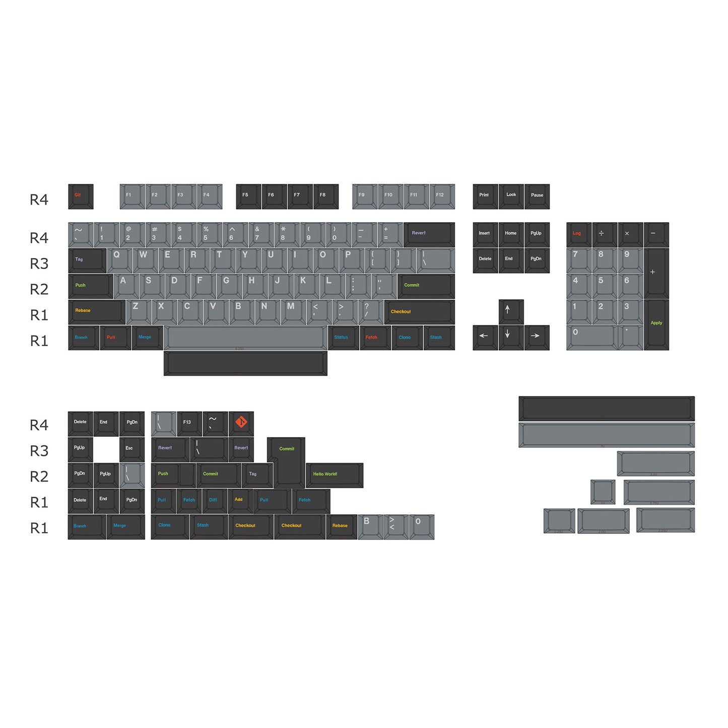 GMK Oblivion Keycap Set, Cherry Profile, PBT Dye Sub Key Cap