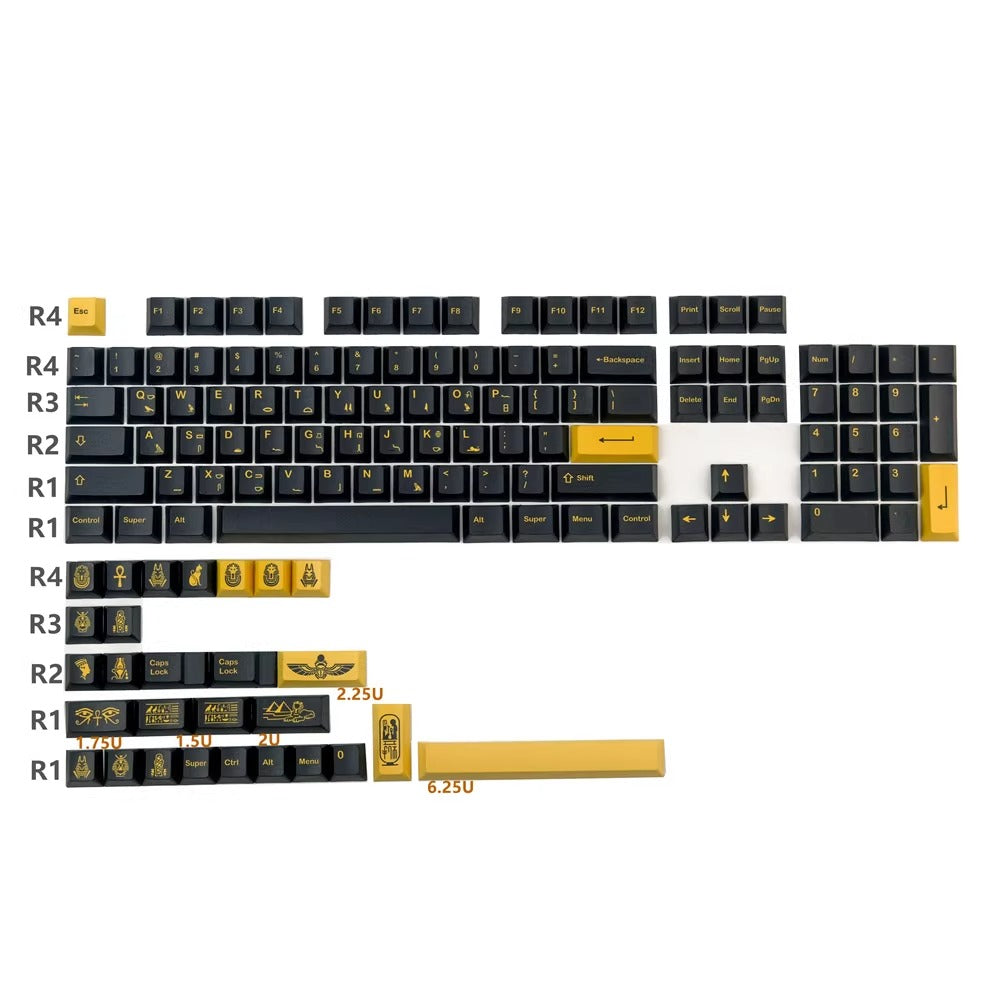 GMK Pharaoh Keycap Set, Cherry Profile, Dye Sub PBT Key Cap – Nouvolo