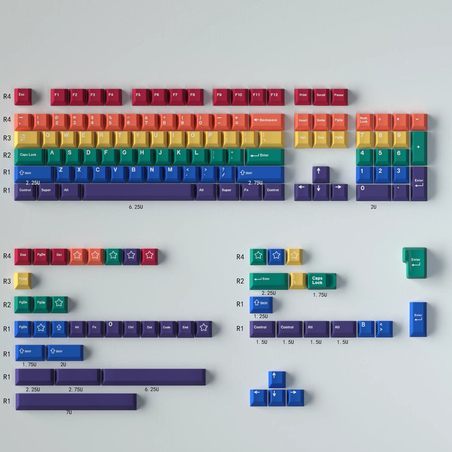 GMK Pride Keycap Set, Cherry Profile, Dye Sub PBT