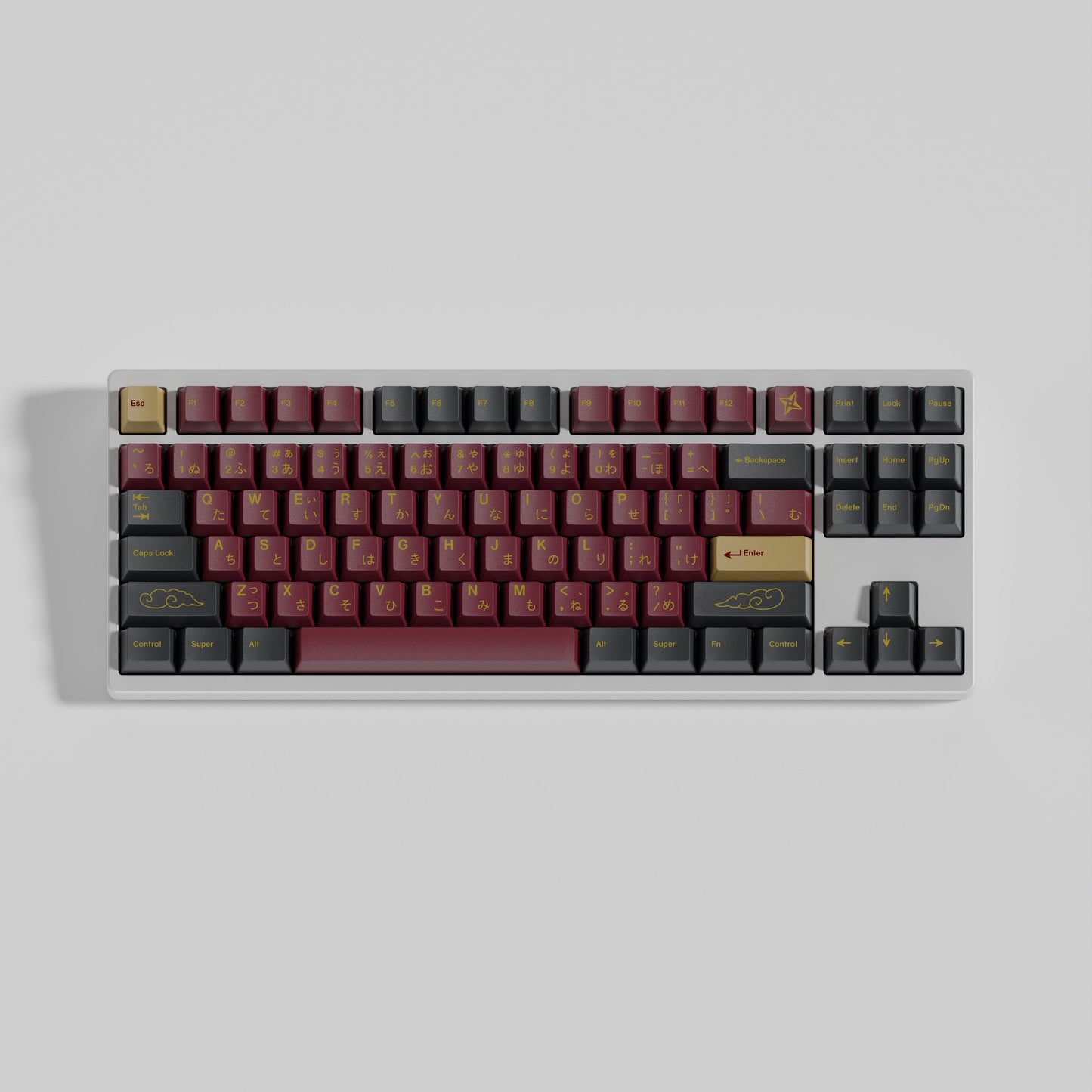 GMK Red Samurai Keycap Set, Cherry Profile, PBT Dye Sub Key Cap