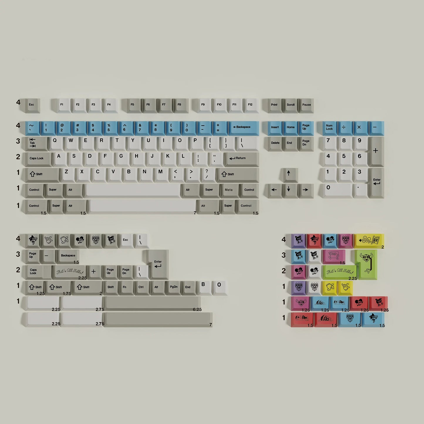 GMK Rubrehose Keycap Set, Cherry Profile, Dye Sub PBT Key Cap