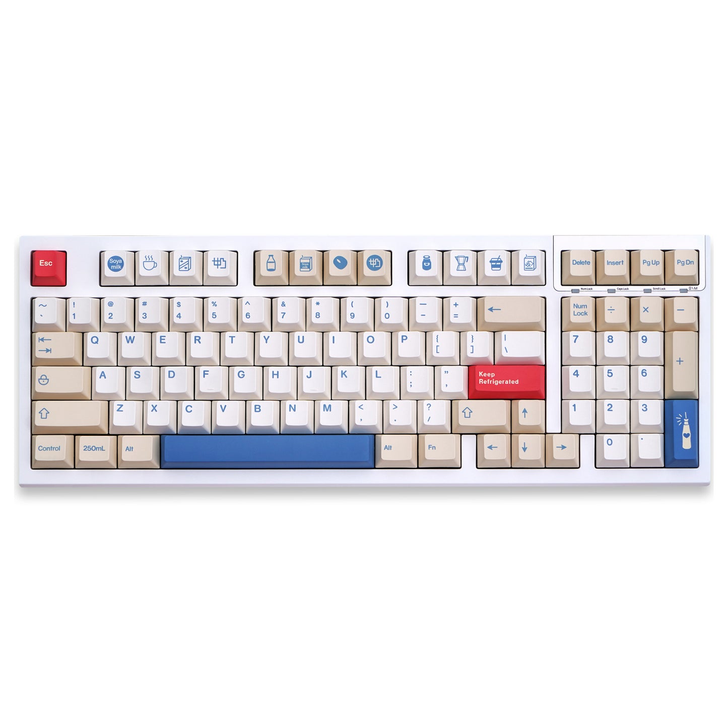 GMK Soyamilk Keycap Set, Cherry Profile, Dye Sub PBT Key Cap