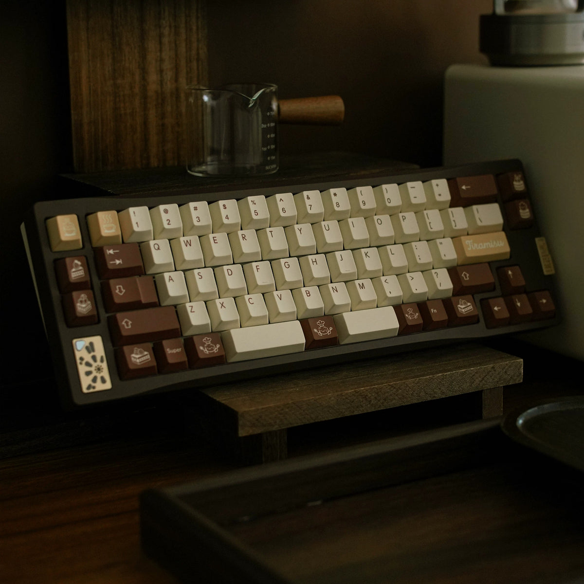 GMK Tiramisu Keycap Set, Cherry Profile, PBT Dye Sub Key Cap