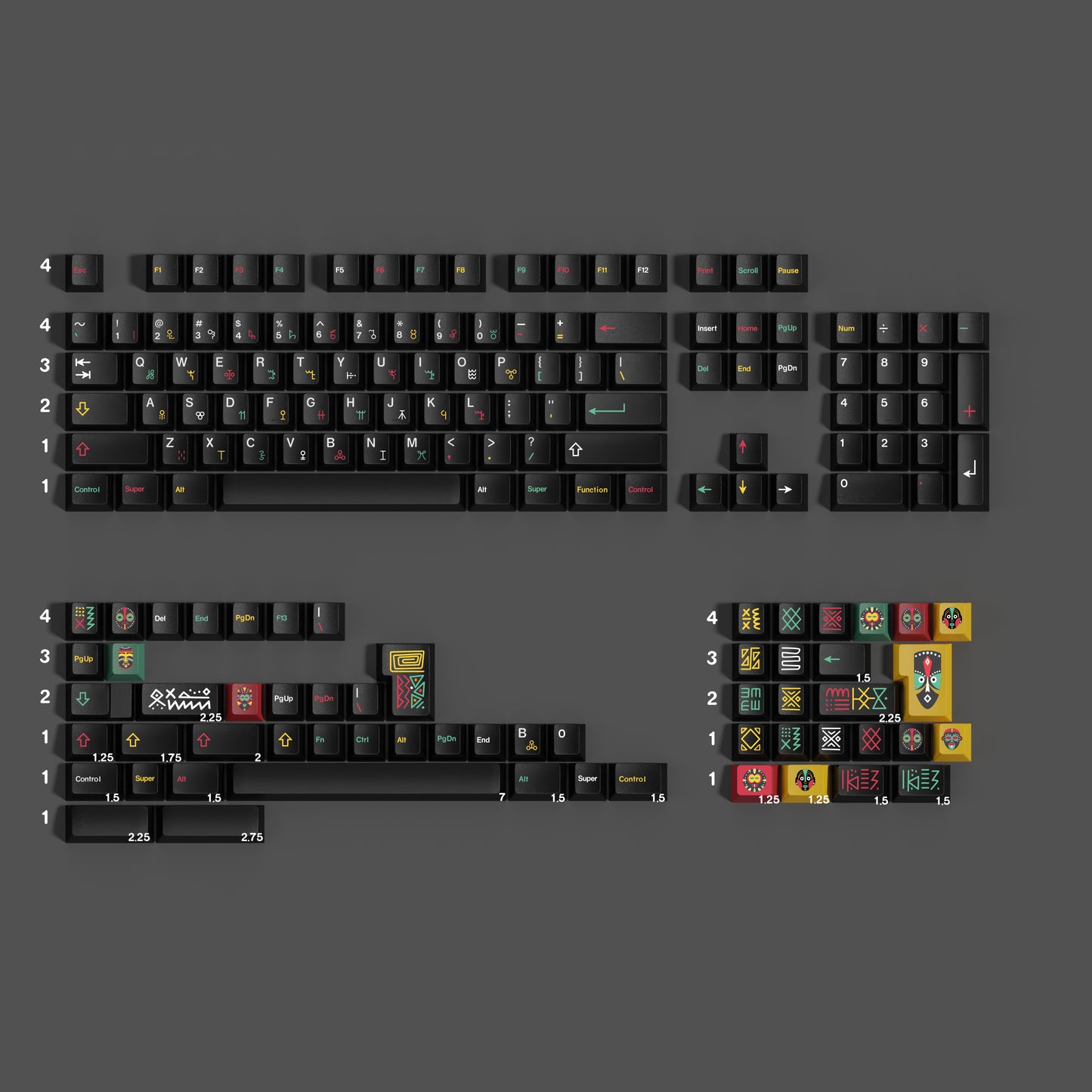 GMK CYL Tribal Keycap Set, Cherry Profile, Dye Sub PBT Key Cap