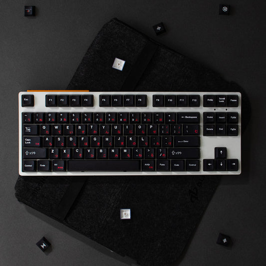 GMK WoB Red Japanese/Cyrillic Keycap Set, Cherry Profile, PBT Dye Sub Key Cap