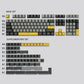 Graphite Gold Keycap Set, Cherry Profile, Double Shot PBT Key Cap