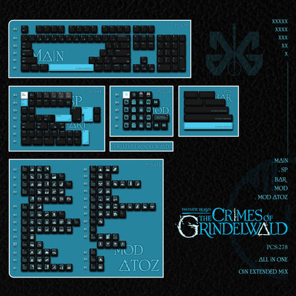 Fantastic Beasts, The Crimes of Grinderwald Keycap Set, Cherry Profile, Dye Sub PBT