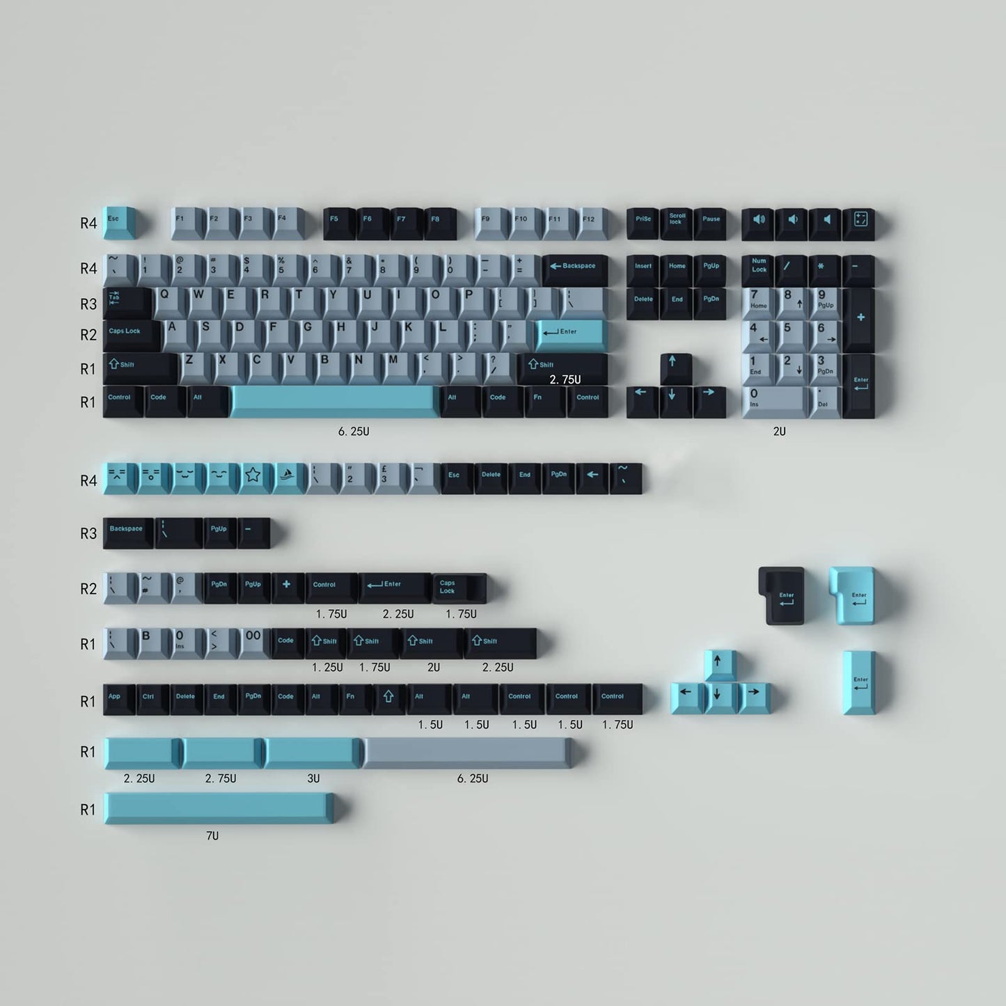GMK Hammerhead Light Keycap Set, Cherry Profile, Double Shot ABS Key Cap