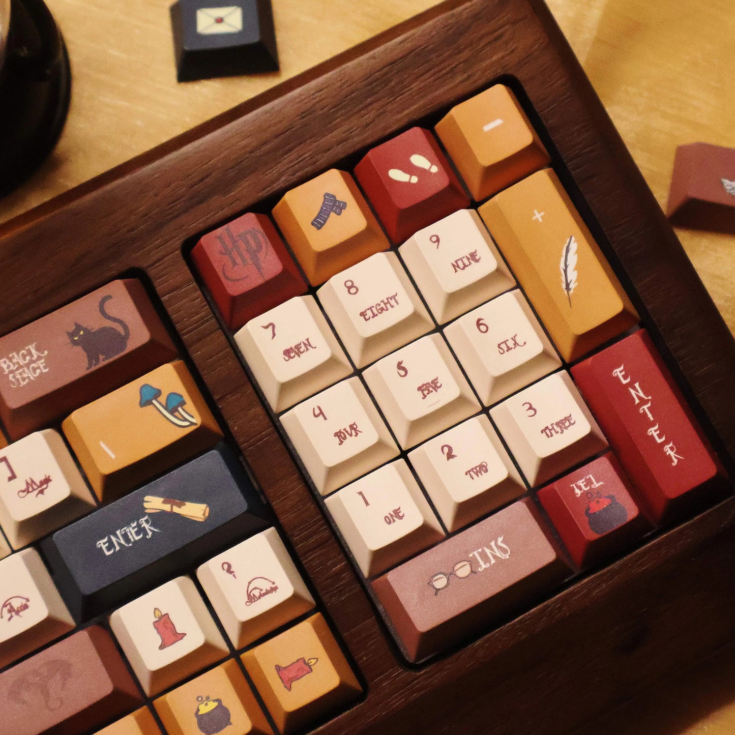 Harry Potter Retro Cute Keycap Set, Cherry Profile, Dye Sub PBT Key Cap