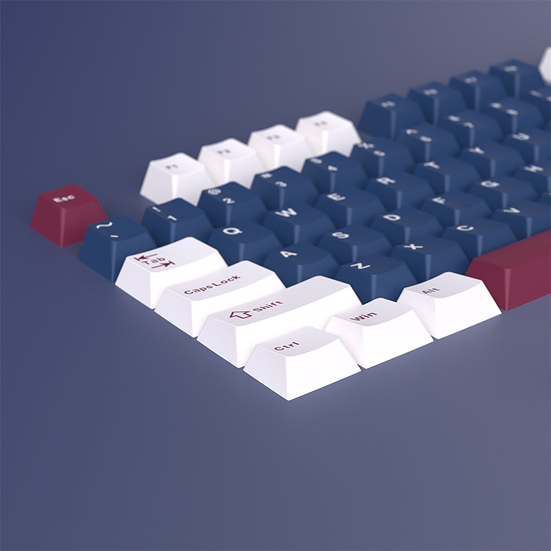 Blue Mecha Keycap Set, Cherry Profile, Double Shot PBT Key Cap