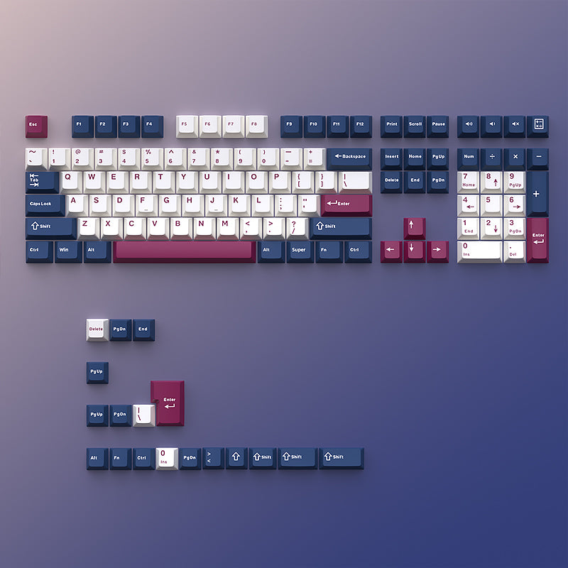 Blue Mecha Keycap Set, Cherry Profile, Double Shot PBT Key Cap