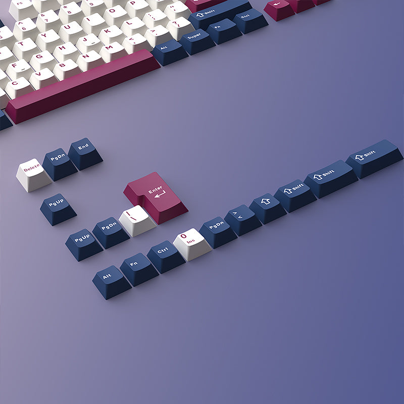 Blue Mecha Keycap Set, Cherry Profile, Double Shot PBT Key Cap