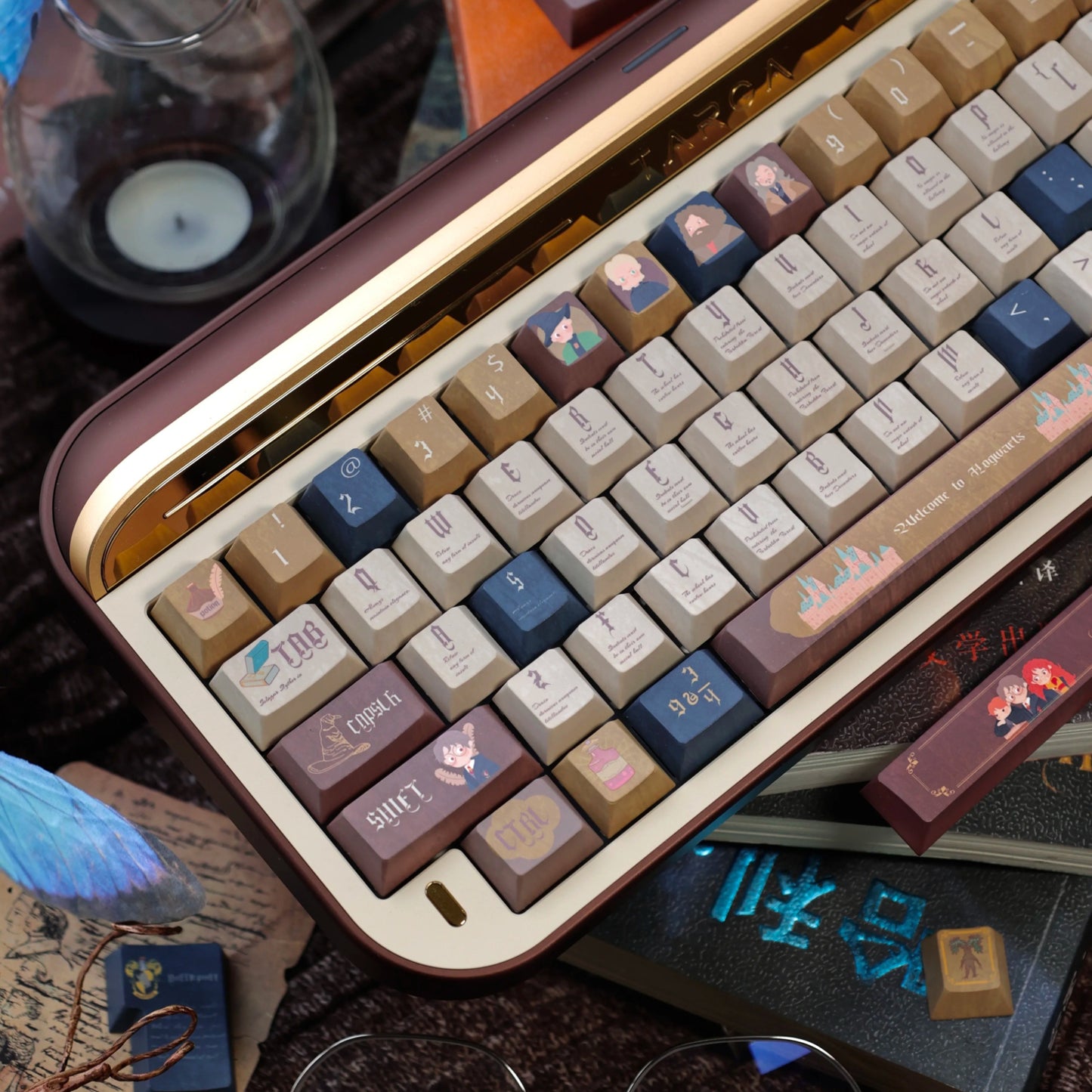 Harry Potter Hogwarts Cute Keycap Set, Cherry Profile, Dye Sub PBT Key Cap