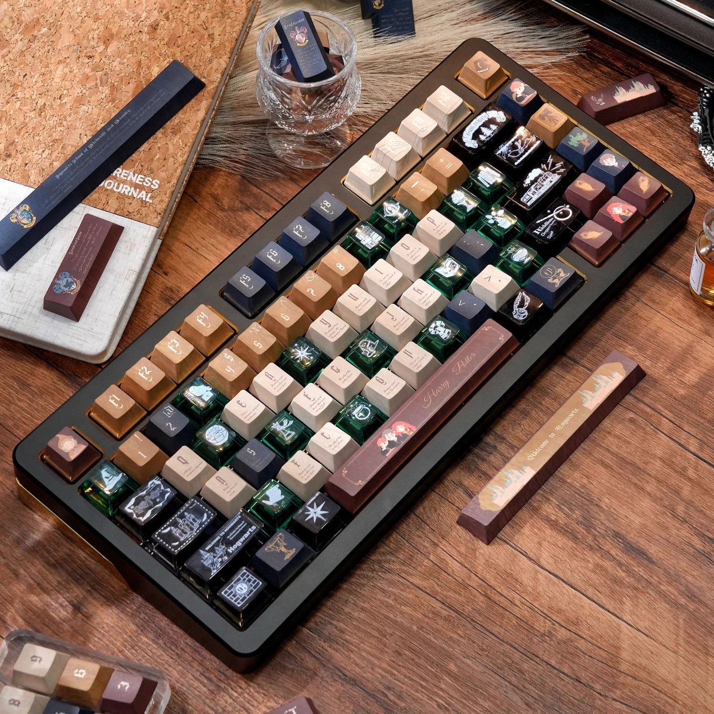 Harry Potter Hogwarts Cute Keycap Set, Cherry Profile, Dye Sub PBT Key Cap