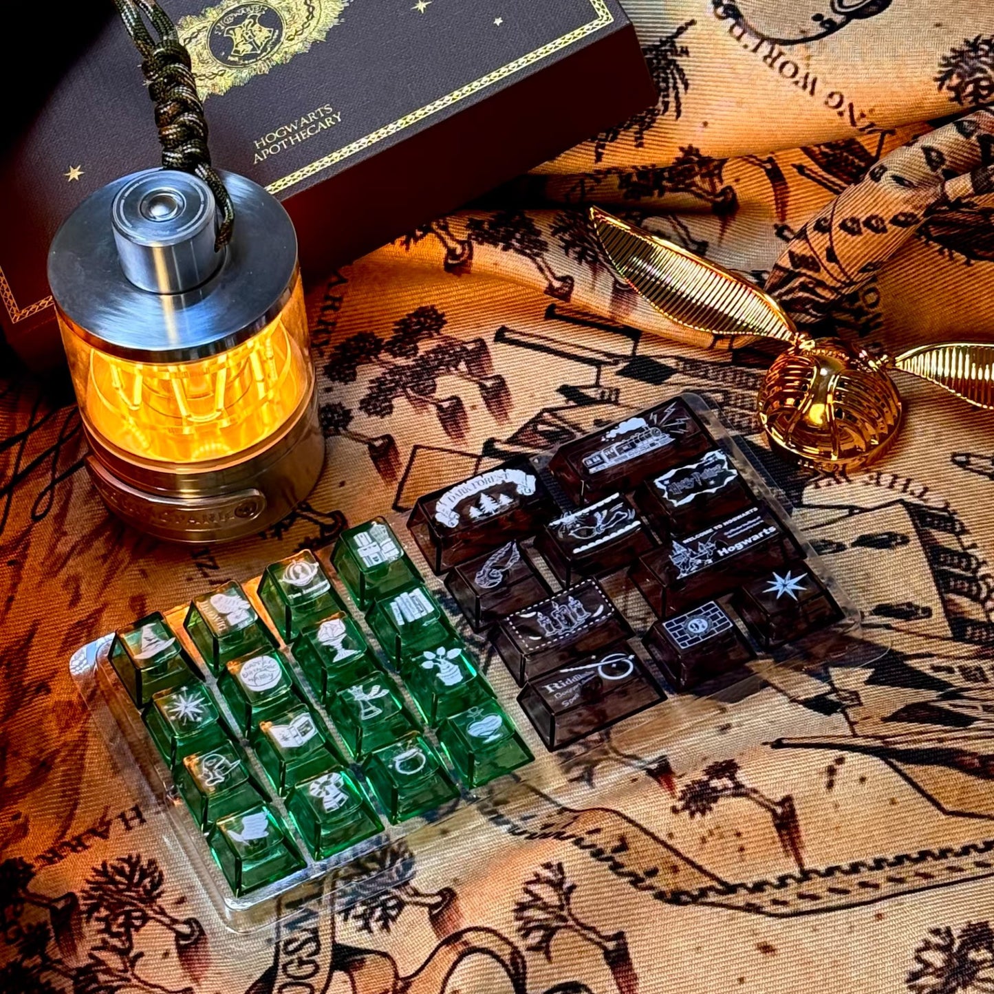 Harry Potter Hogwarts Cute Keycap Set, Cherry Profile, Dye Sub PBT Key Cap