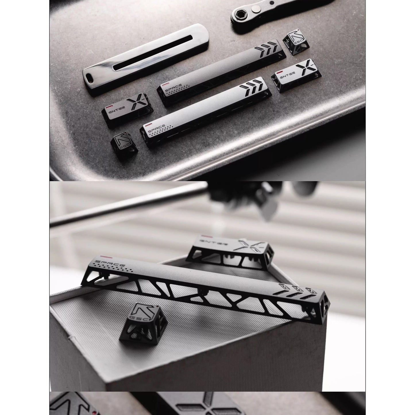 Fog Crystal Keycap Set, Cherry Profile, Dye Sub PBT Cute Key Cap