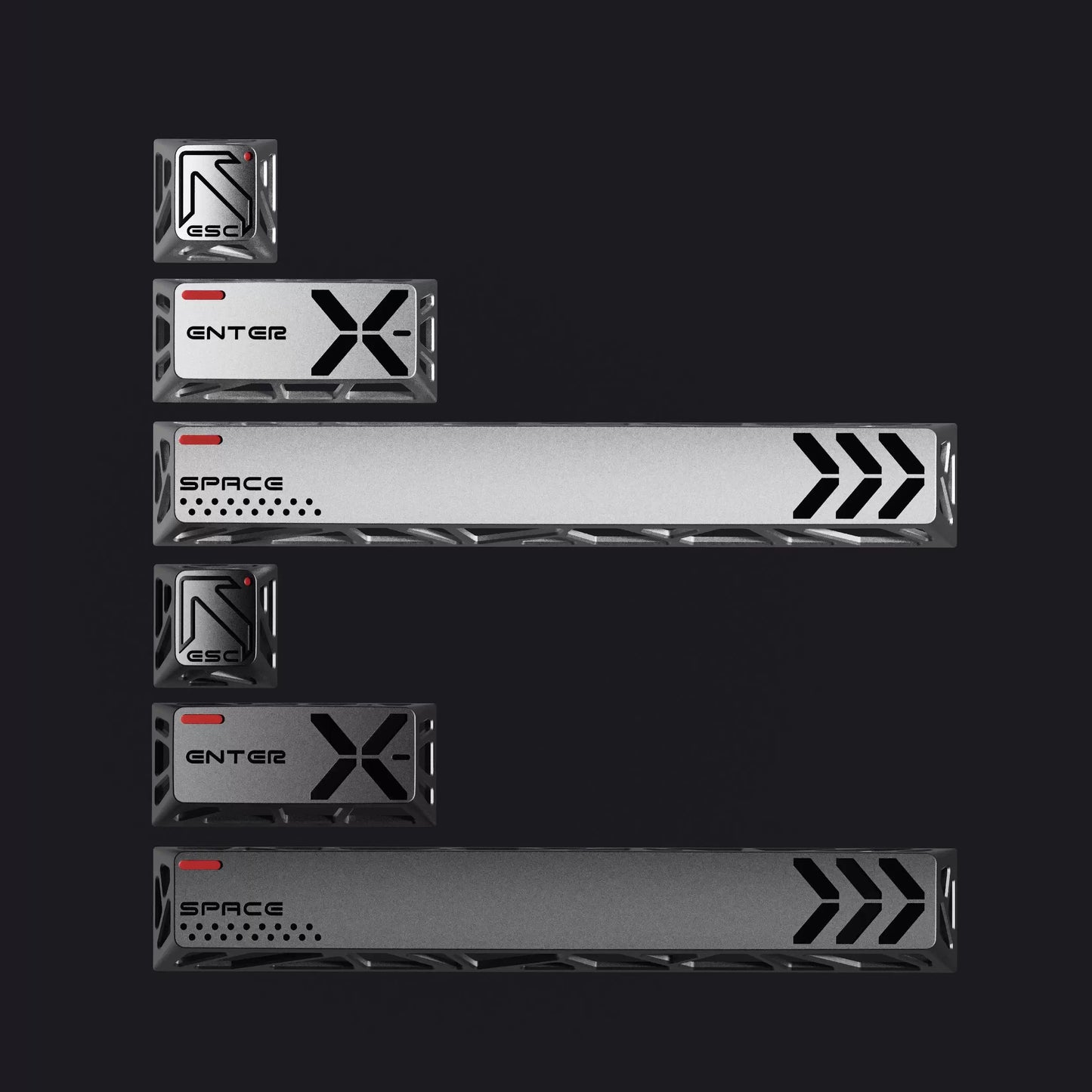 Fog Crystal Keycap Set, Cherry Profile, Dye Sub PBT Cute Key Cap