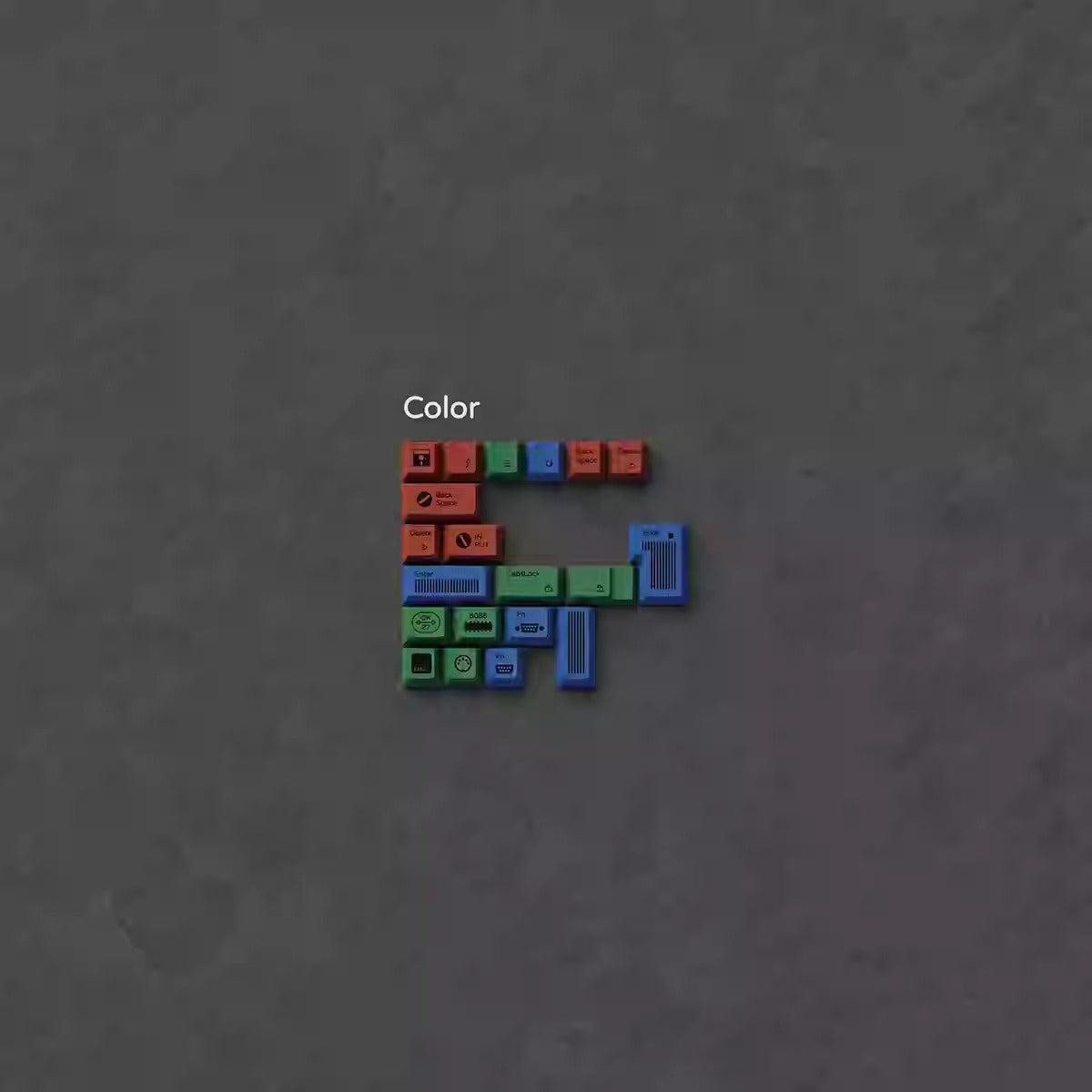 ZenithKey IBM5160 Keycap Set, Cherry Profile, Dye Sub PBT Key Cap