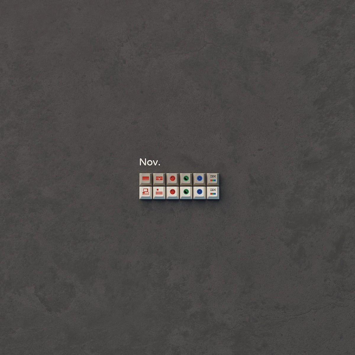 ZenithKey IBM 5160 R2 Keycap Set, Cherry Profile, Dye Sub PBT Key Cap