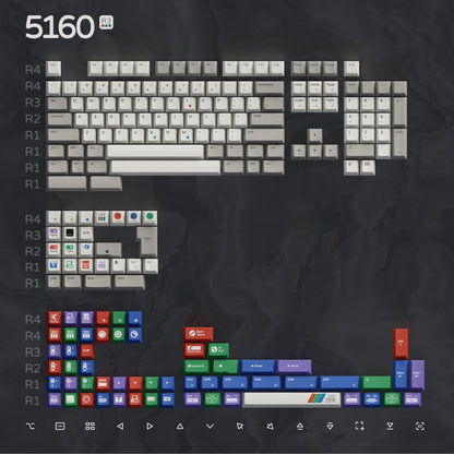 ZenithKey IBM 5160 R3 Keycap Set, Cherry Profile, Dye Sub PBT Key Cap