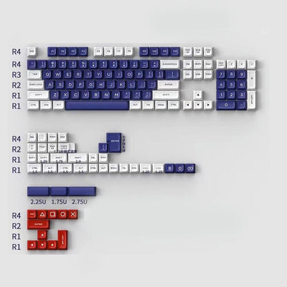Snow Abyss DAGK Keycap Set, ASA Profile, Double Shot ABS Key Cap