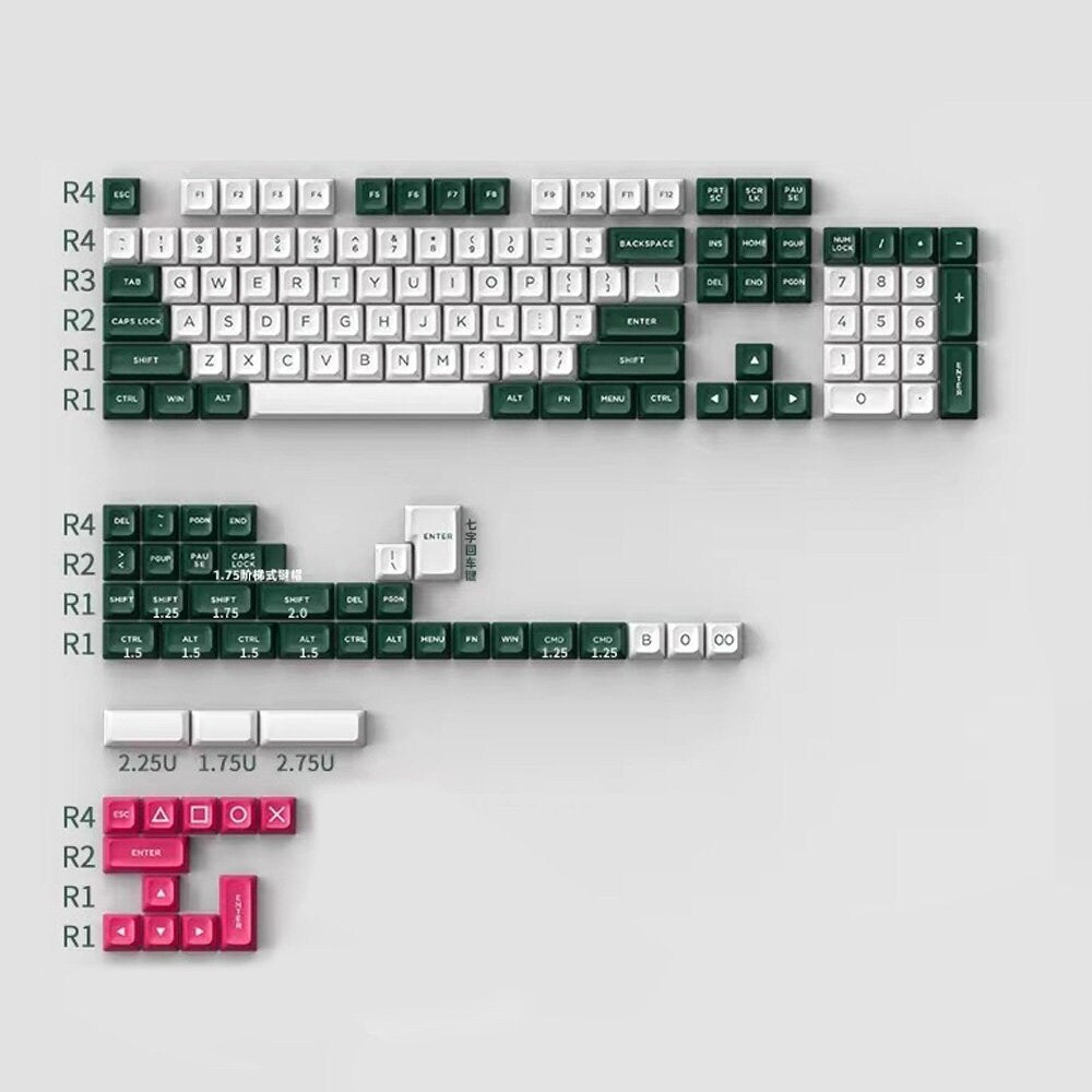 DAGK Keycap Set (6 Colors), ASA Profile, Double Shot ABS Key Cap