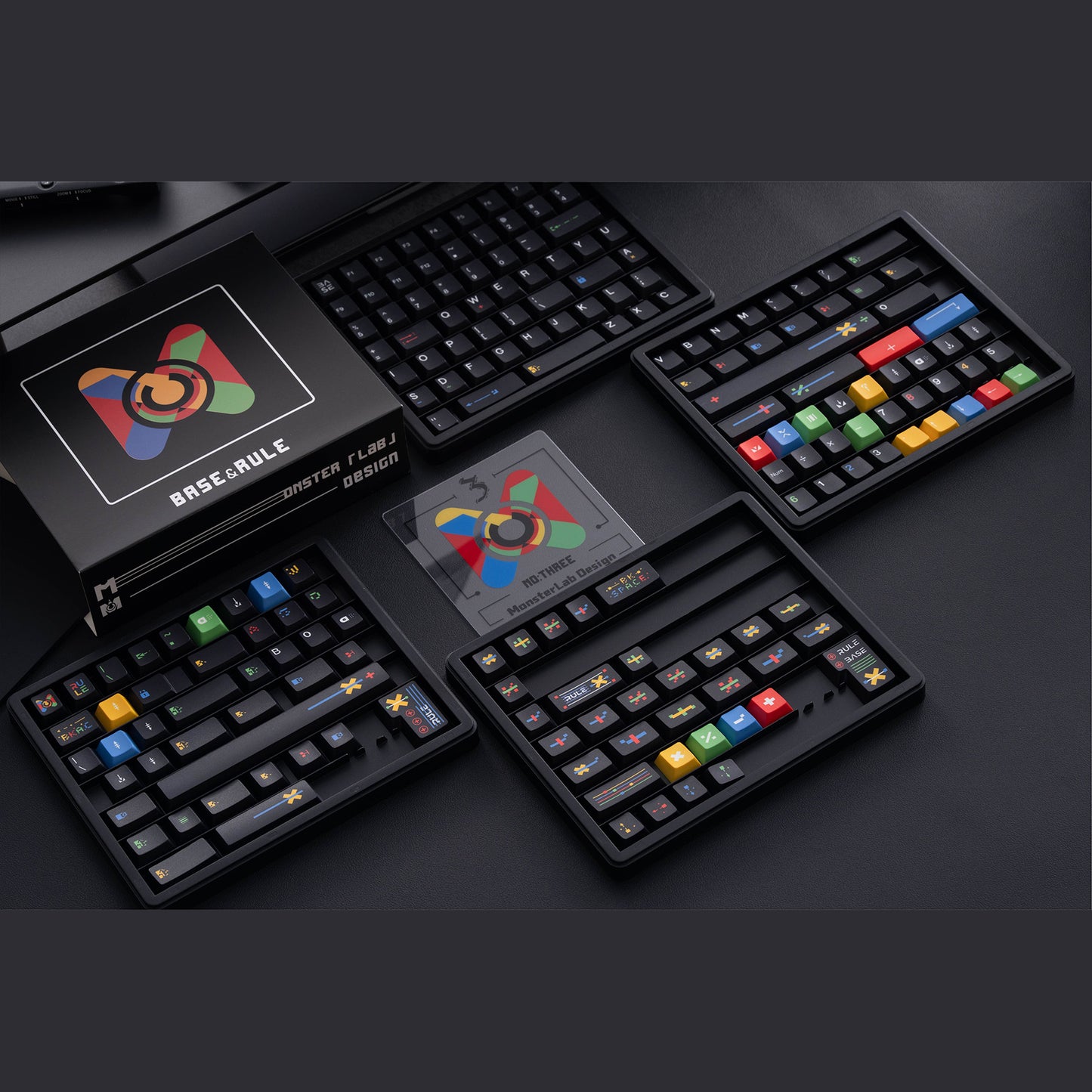 MonsterLab Base & Rule Keycap Set, Cherry Profile, Dye Sub PBT