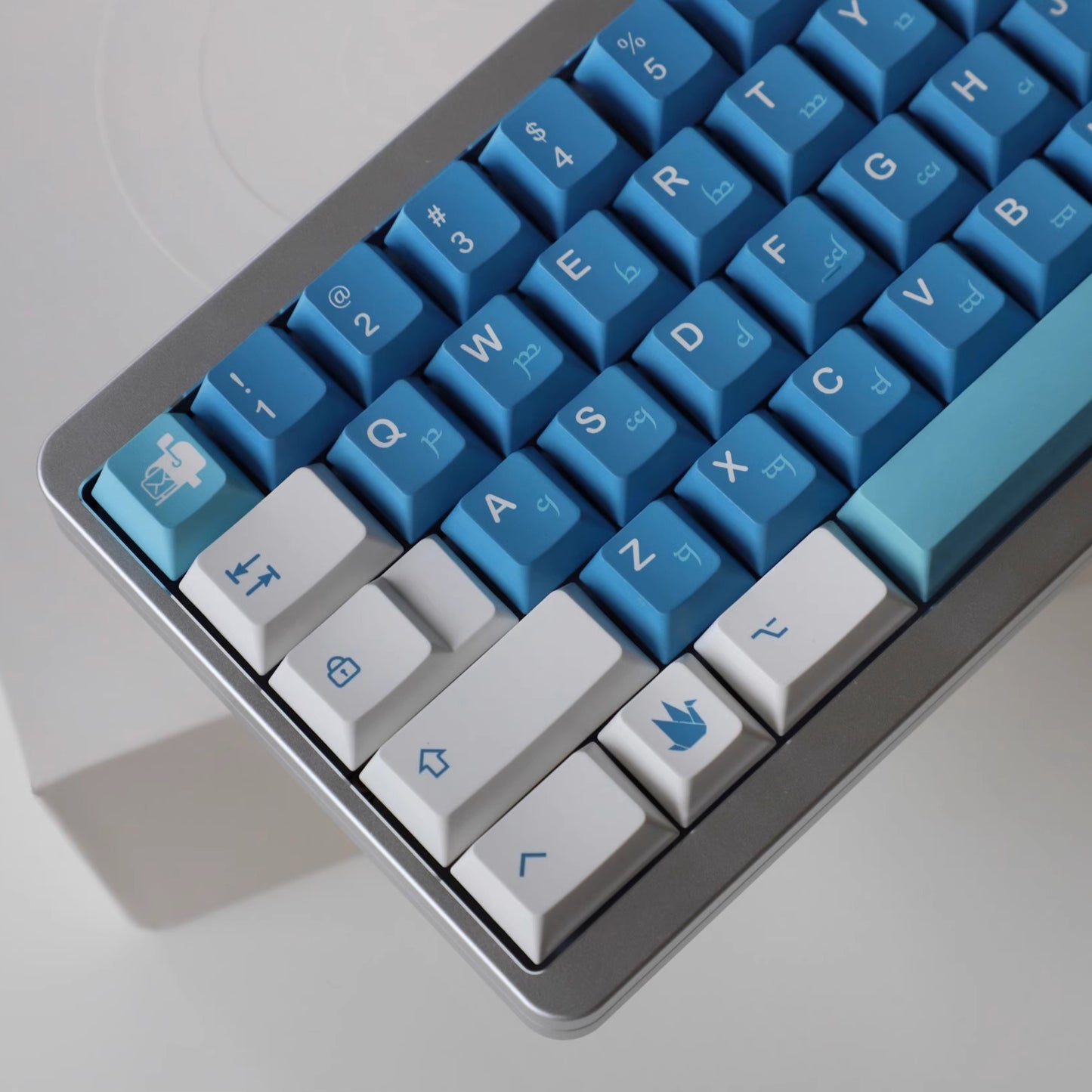 Sea Mist Love Letter Keycap Set, Cherry Profile, Dye Sub PBT