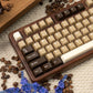 Cocoa Latte Jade Semi-transparent Keycap Set, Cherry Profile, Double Shot PBT + Transparent PC Keycap