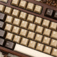 Cocoa Latte Jade Semi-transparent Keycap Set, Cherry Profile, Double Shot PBT + Transparent PC Keycap