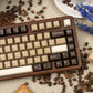 Cocoa Latte Jade Semi-transparent Keycap Set, Cherry Profile, Double Shot PBT + Transparent PC Keycap