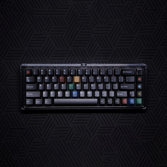 Retro Dark Lights Jade Semi-Transparent Keycap Set, Cherry Profile, Dye Sub PBT, PC Transparent