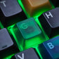 Retro Dark Lights Jade Semi-Transparent Keycap Set, Cherry Profile, Dye Sub PBT, PC Transparent