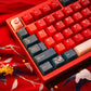 Red Bean Jade Semi-Transparent Keycap Set, Cherry Profile, Dye Sub PBT, PC Transparent