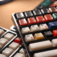Retro Mixed Lights Jade Semi-Transparent Keycap Set, Cherry Profile, Dye Sub PBT, PC Transparent