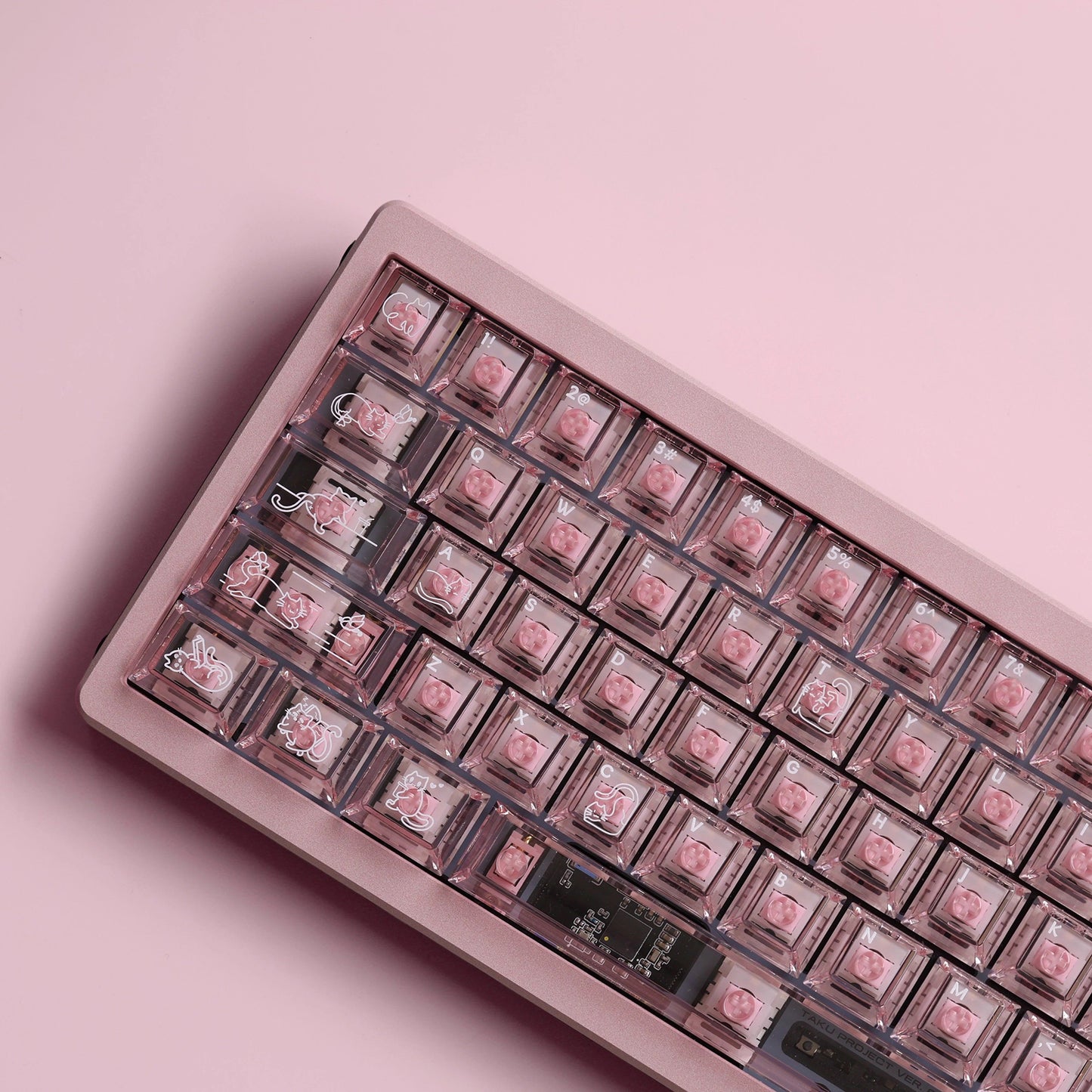 Lazycat Studio Jelly Cat Cute Keycap Set, Cherry Profile