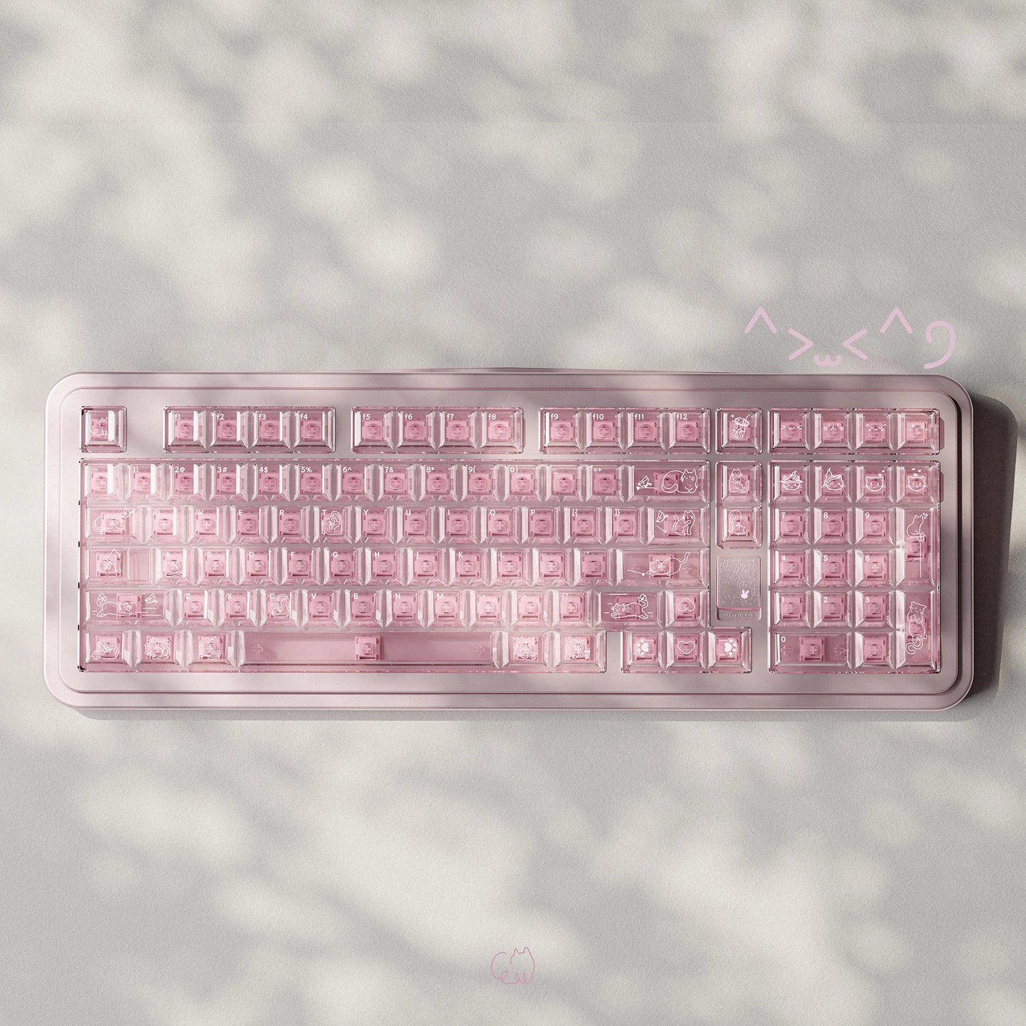 Lazycat Studio Jelly Cat Cute Keycap Set, Cherry Profile