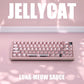 Lazycat Studio Jelly Cat Cute Keycap Set, Cherry Profile