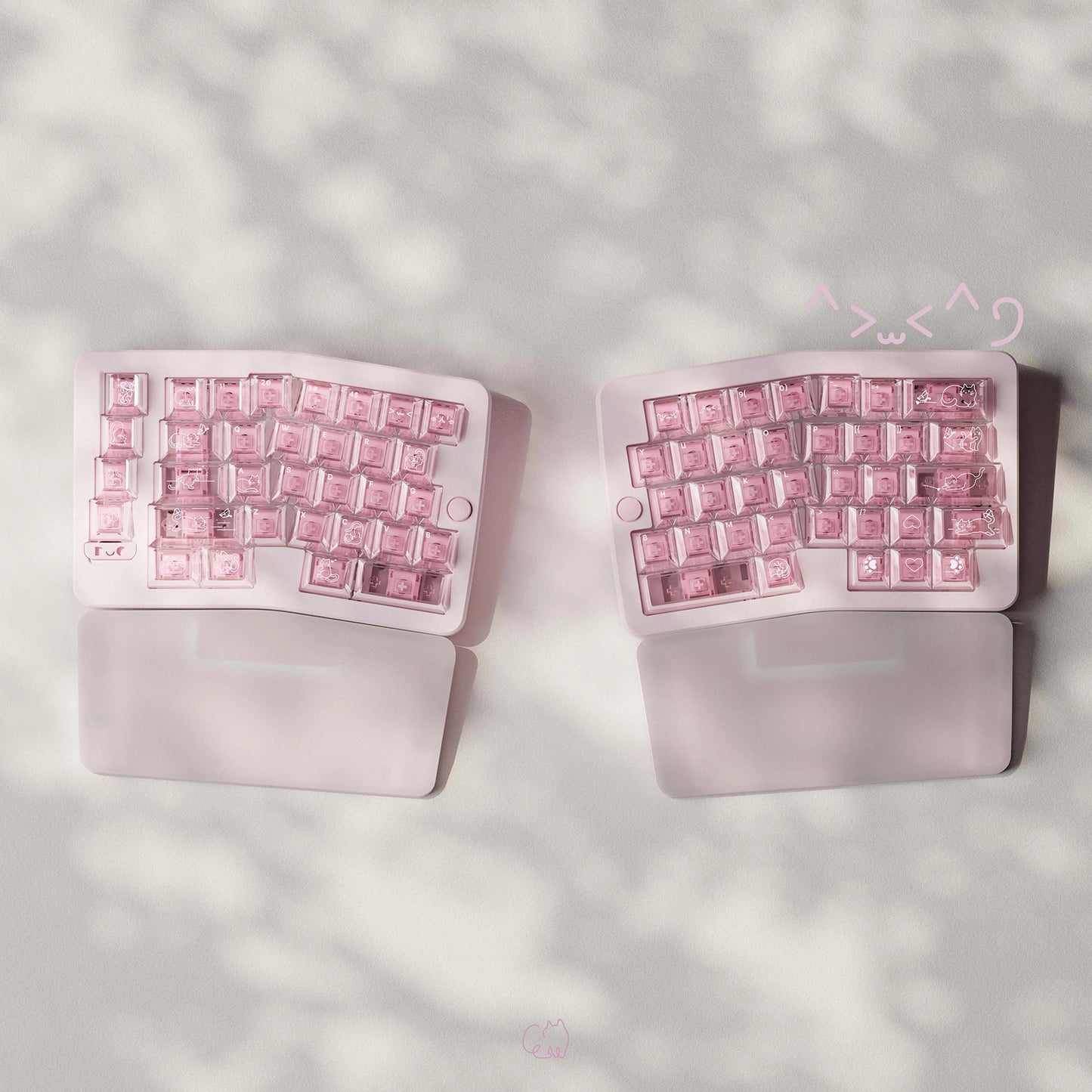 Lazycat Studio Jelly Cat Cute Keycap Set, Cherry Profile