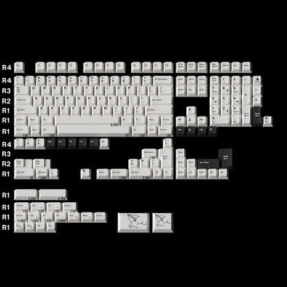 JKDK BOW Minimalist Keycap Set, Cherry Profile, Dye Sub PBT Key Cap