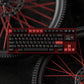 JKDK WOB with Red Sub-legends JP/Cyrillic Keycap Set, Cherry Profile, Dye Sub PBT Key Cap