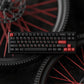 JKDK WOB with Red Sub-legends JP/Cyrillic Keycap Set, Cherry Profile, Dye Sub PBT Key Cap