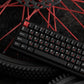 JKDK WOB with Red Sub-legends JP/Cyrillic Keycap Set, Cherry Profile, Dye Sub PBT Key Cap