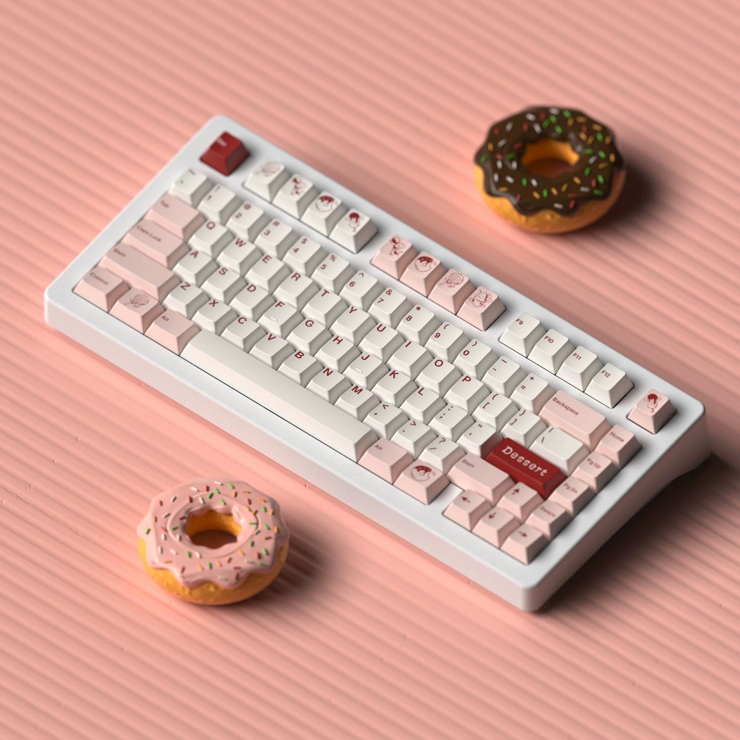 JKDK Dessert Keycap Set, Cherry Profile, PBT Dye Sub Key Cap